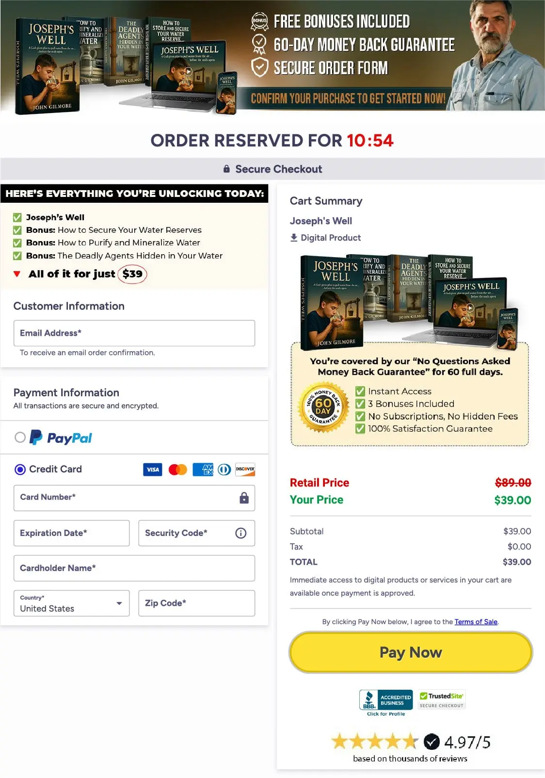 josephs-well-checkout-page